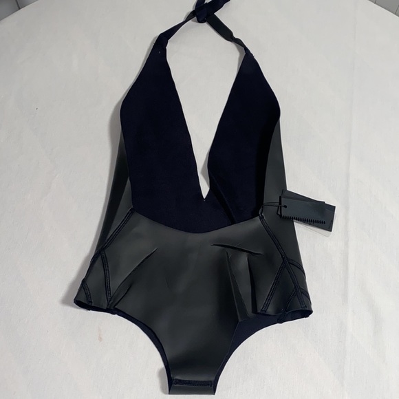 Mikoh Jaws Neoprene Halter one piece Swimsuit Sz S - Picture 12 of 16